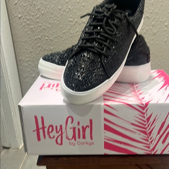 Corkys Black y2k glam sneakers - Picture 1 of 16